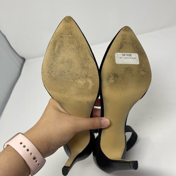 Nordstrom BP Black Suede D'Orsay Ankle Strap Pumps (7.5) - Picture 7 of 10